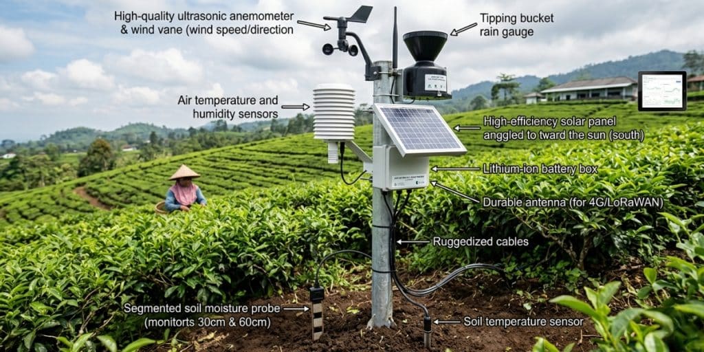 stasiun cuaca weather station untuk perkebunan dan pertanian