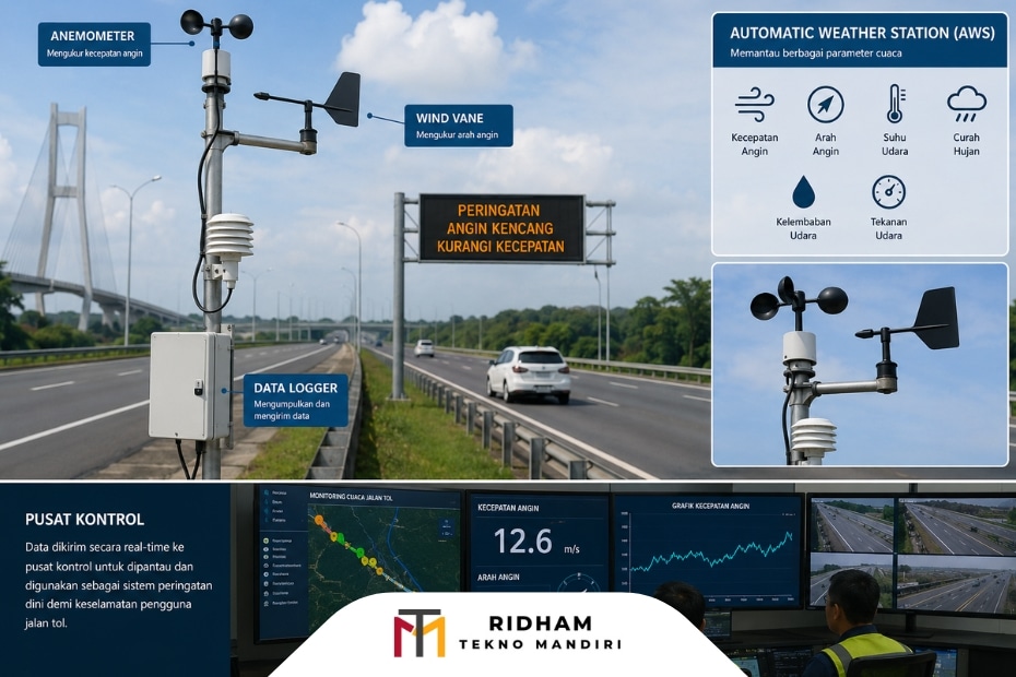 alat untuk mengukur kecepatan angin di jalan tol