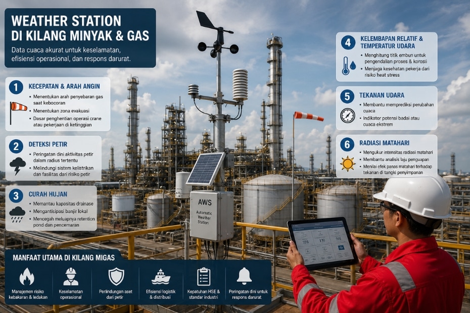Weather Station untuk Monitoring Cuaca di Kilang Minyak dan Gas