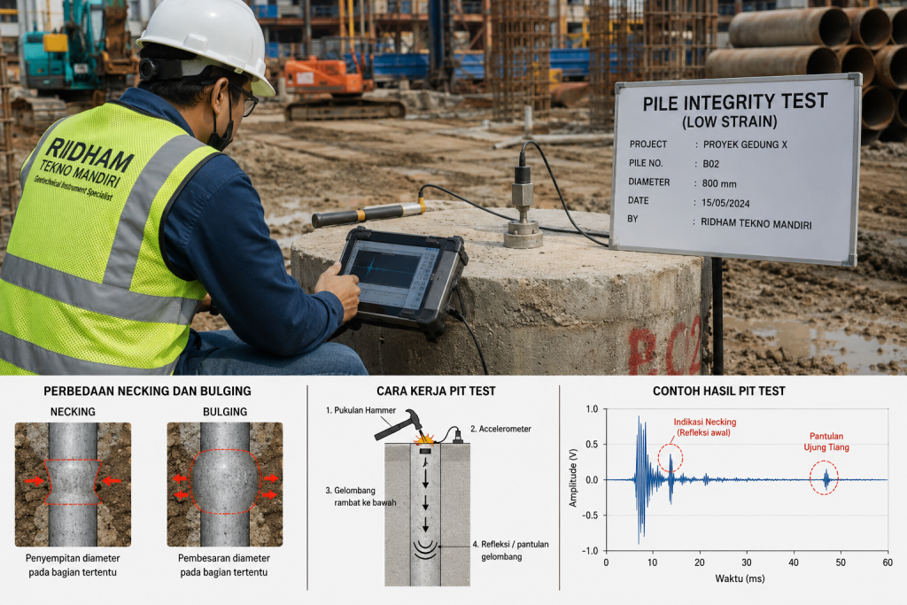 necking dan bulging pada bore pile