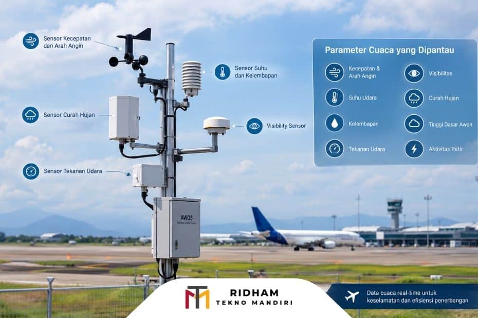 weather station untuk monitoring cuaca di bandara