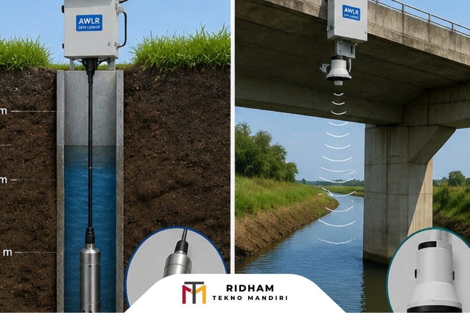 Perbandingan Alat Water Level Sensor Ultrasonic vs Submersible Pressure Transducer